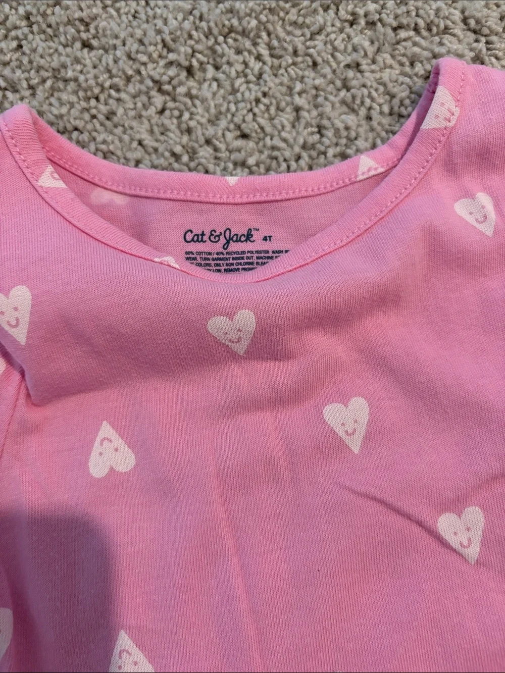 Cat & Jack Pink Heart Dress and Lavender Bow Dress Set